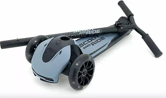 Scoot & Ride Kids Scooter Foldable Highwaykick 5 LED 3-Wheel for 5+ Years Green