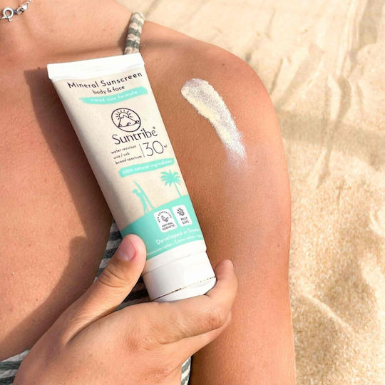 Suntribe Mineral Sunscreen Mineral Waterproof Face & Body Sunscreen Cream SPF30 100ml