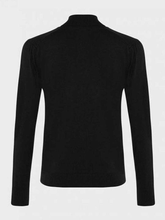 Women's Long Sleeve Turtleneck Sweater Black