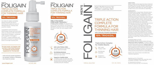 Foligain Men's Triple Action Formula Hair Lotion against Hair Loss 59ml