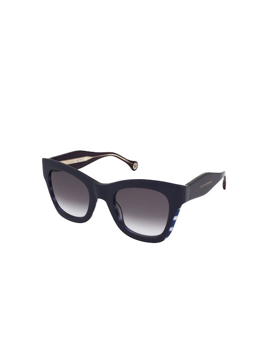 Carolina Herrera Women's Sunglasses with Navy Blue Plastic Frame and Gray Gradient Lens CH 0015/S PJP/GB