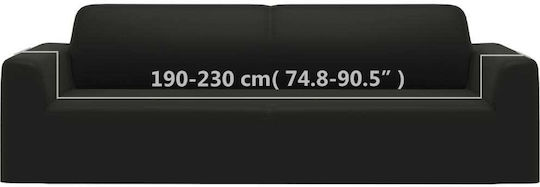 vidaXL Elastic Cover for Three Seater Sofa Black 1pcs 332934