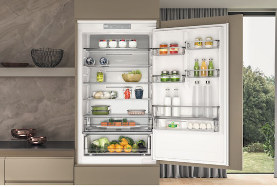 Whirlpool Εντοιχιζόμενος Ψυγειοκαταψύκτης 394lt Total NoFrost Υ193.5xΠ69xΒ55.1εκ. Λευκός WH SP70 T122