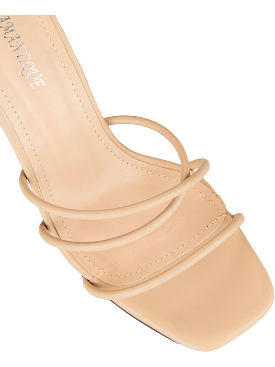 Silia D Women's Sandals with Ankle Strap Beige