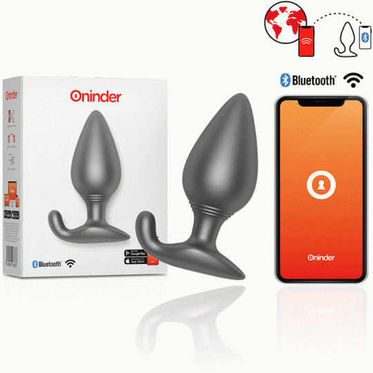 Oninder Anal Plug with Wireless Functionality and Vibration Large Black