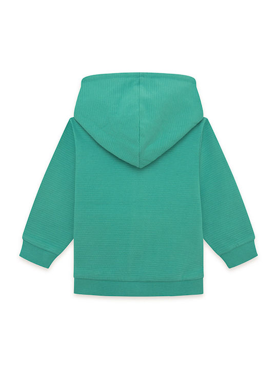 Tuc Tuc Boys Cotton Hooded Sweatshirt with Zipper Turquoise