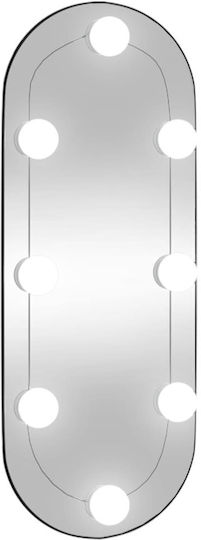 vidaXL 3189159 Καθρέπτης Οβάλ & LED Φωτισμό 20x50cm