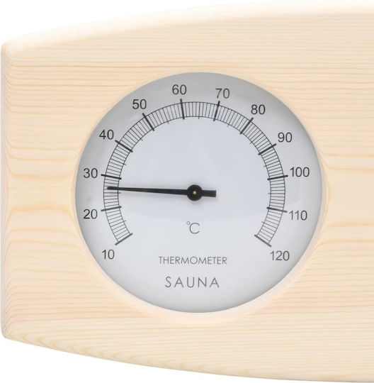 vidaXL Termometru de piscină Sauna cu nisip în formă de clepsidră din lemn Bej