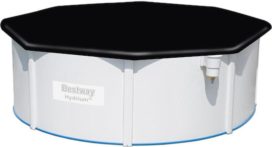 Bestway Flowclear Χειμερινό Προστατευτικό Κάλυμμα Πισίνας Στρογγυλό Διαμέτρου 396εκ. Μαύρο