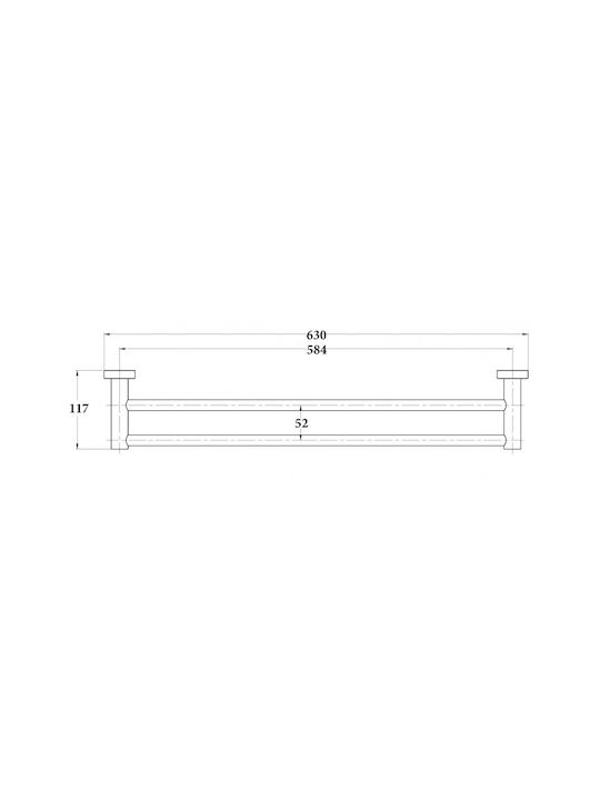 Sparke Double Wall-Mounted Bathroom Rail Bronze