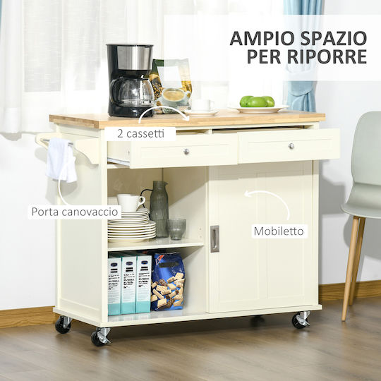 Kitchen Island Επιδαπέδιο Ντουλάπι Λευκό 110x49.5x89.5εκ.
