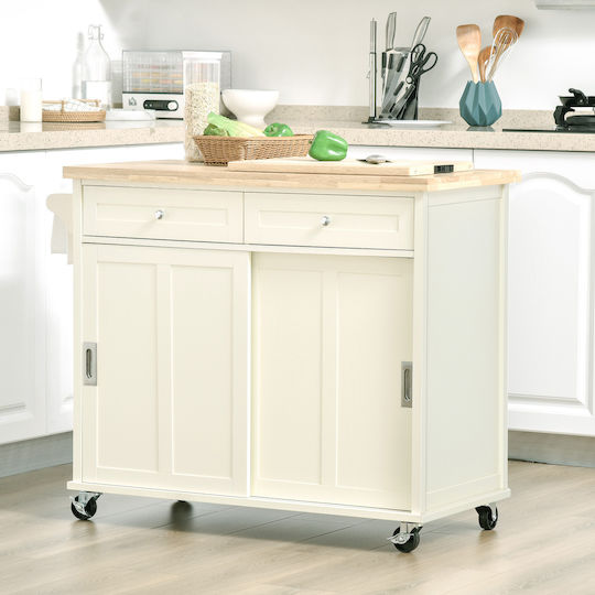 Kitchen Island Επιδαπέδιο Ντουλάπι Λευκό 110x49.5x89.5εκ.