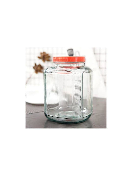 Viosarp Vase General Use with Lid Glass Transparent 1450ml