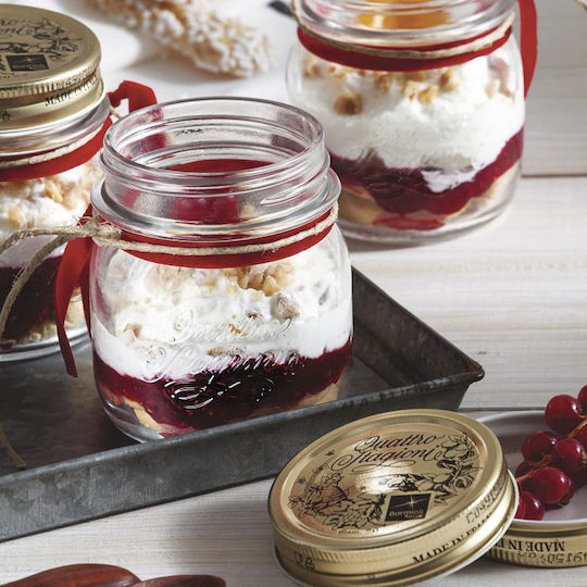 Viosarp General Use Glass Jar with Lid Transparent 500ml 1 Piece