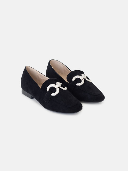 InShoes Women's Loafers in Black Color