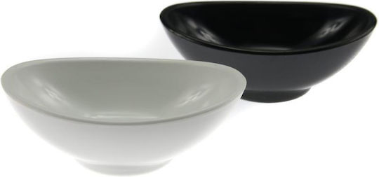 Viosarp Bol de Servire Oval din Melamină Negru 9.5x6cm
