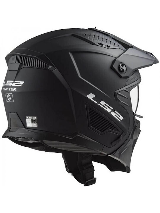 LS2 Drifter OF606 Черен мат Мотоциклетна каска Modular ECE 22.06 1300гр