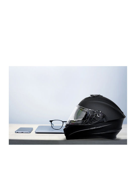 Yohe 981 SV Titanium Checkmate Cască Moto Față întreagă ECE 22.05 1450gr cu Sunvisor