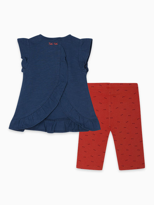 Tuc Tuc Kids Set with Leggings Summer 2pcs Navy Blue