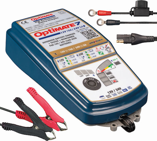Tecmate Optimate 7 Încărcător și Întreținător Baterii Auto și Camion 12/24V 12/24V