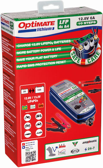 Tecmate Optimate Lithium 4s 6A Car Battery Charger & Maintainer