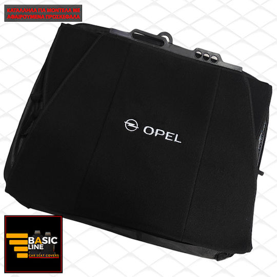 Car Seat Back Set 2pcs Towel Black