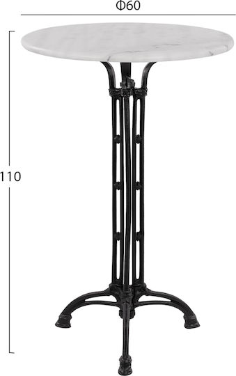 Τραπέζι Μπαρ 60x60x110 Λευκό Τραπέζι Μπαρ 60x60x110 Λευκό