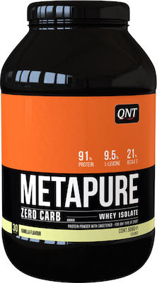 QNT Zero Carb Metapure Whey Isolate Πρωτεΐνη Ορού Γάλακτος Χωρίς Λακτόζη με Γεύση Milk Vanilla 908gr