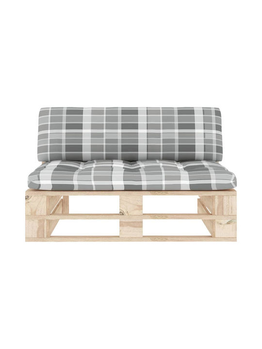 Zweisitziges Sofa Außenbereich aus Paletten mit Kissen 110x65x55cm