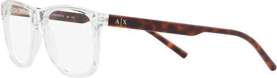 Armani Exchange Männlich Kunststoff Brillenrahmen Weiß AX3048 8235