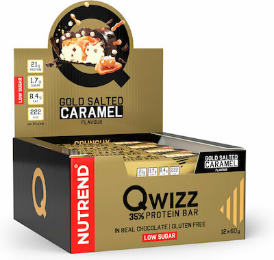 Nutrend Qwizz Μπάρα με 35% Πρωτεΐνη & Γεύση Gold Salted Caramel 60gr