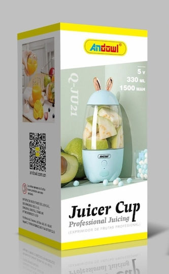 Andowl Μπλέντερ με Πλαστική Κανάτα 300 ml Ροζ Q-JU21