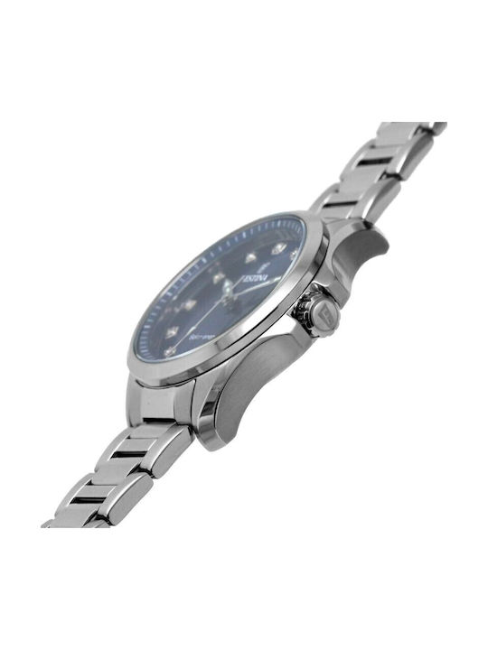 Festina Γυναικείο Ρολόι 34mm Solar με Ασημί Μεταλλικό Μπρασελέ