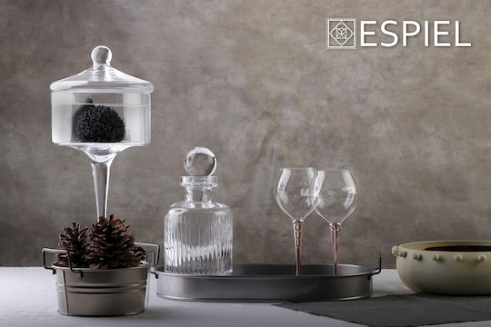Espiel Φοντανιέρα Γυάλινη με Καπάκι και Πόδι 17x17x40cm Διάφανη Espiel Φοντανιέρα Γυάλινη με Καπάκι και Πόδι 17x17x40cm Διάφανη