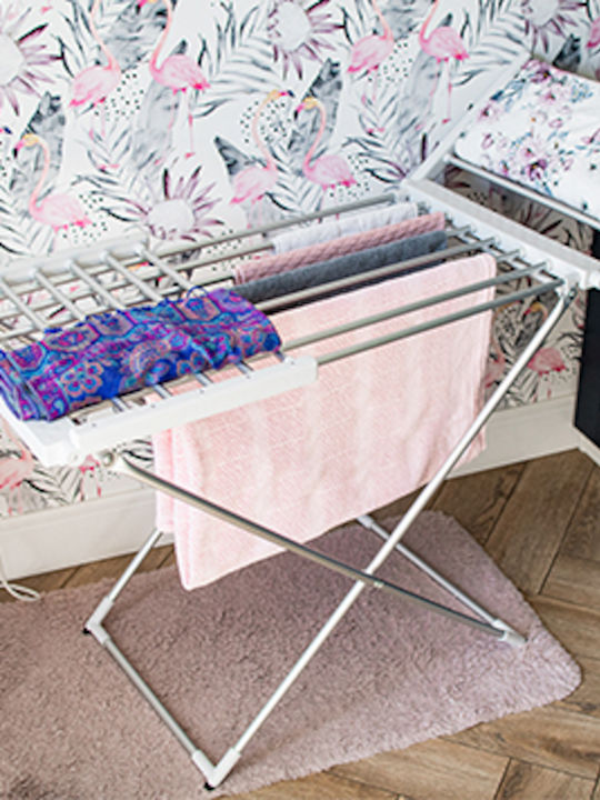 Adler Metallic Folding Electric Floor Clothes Drying Rack with Hanging Length 2m