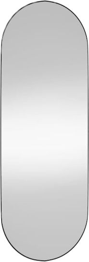 vidaXL Wall Mirror Oval with Silver Plastic Frame 40x15cm 1pcs