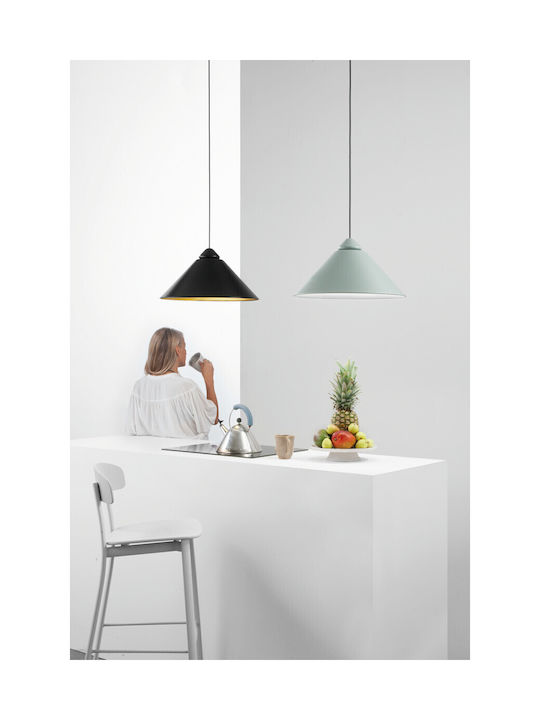 Fan Europe I-Bigbang-S Pendant Light Single-Light Bell for Socket E27 Green