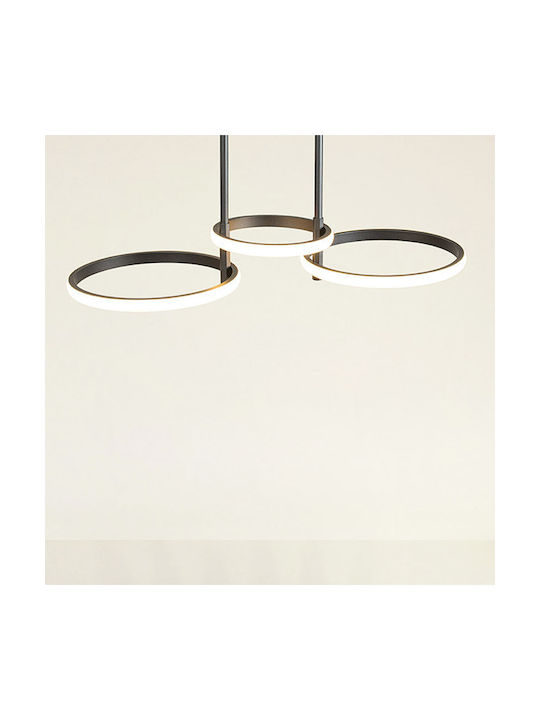 Eurolamp Pendant Light LED Rail with Warm White Light Black