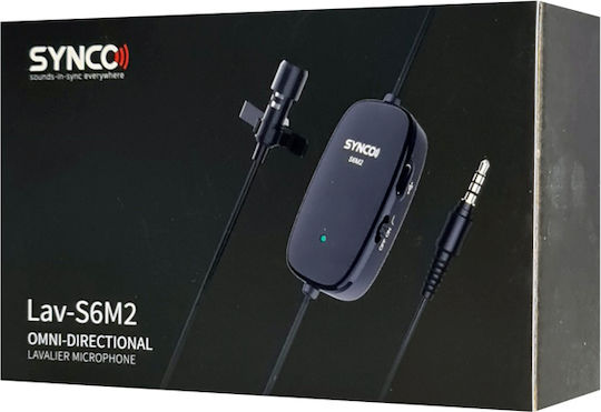 Synco Lav-S6M2 Πυκνωτικό Μικρόφωνο Πέτου, Clip On για Φωνητικά