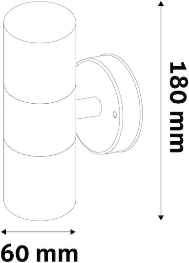 Avide Peka Wall-Mounted Outdoor Spot GU10 IP44 10εκ.