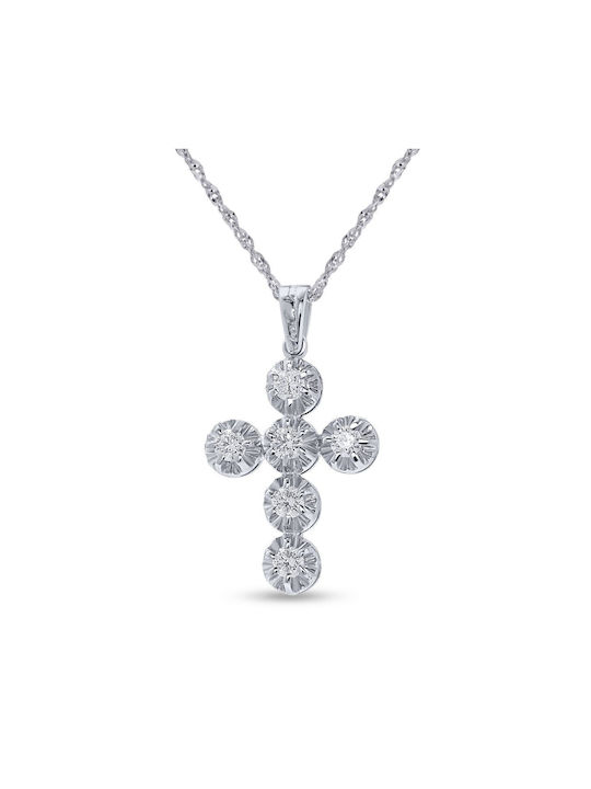 Fa Cad'oro Women's White Gold Cross 18K