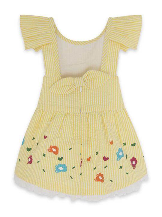 Tuc Tuc Kids Dress Striped Short Sleeve Yellow