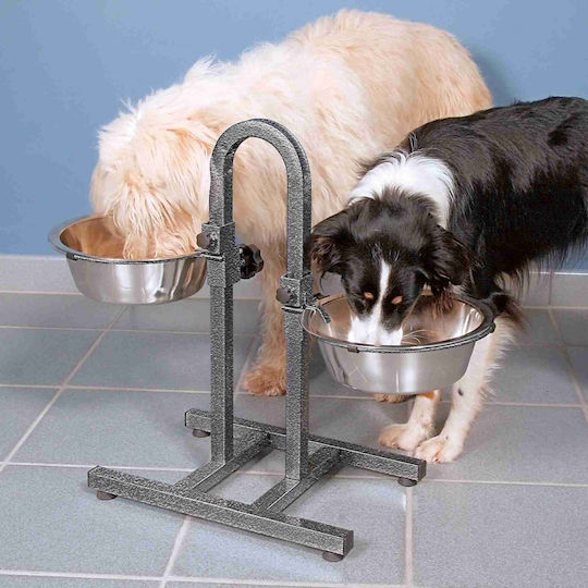 Trixie Stainless Steel Bowl Food & Water for Dog 2x 2.8lt in Silver Color 1pcs