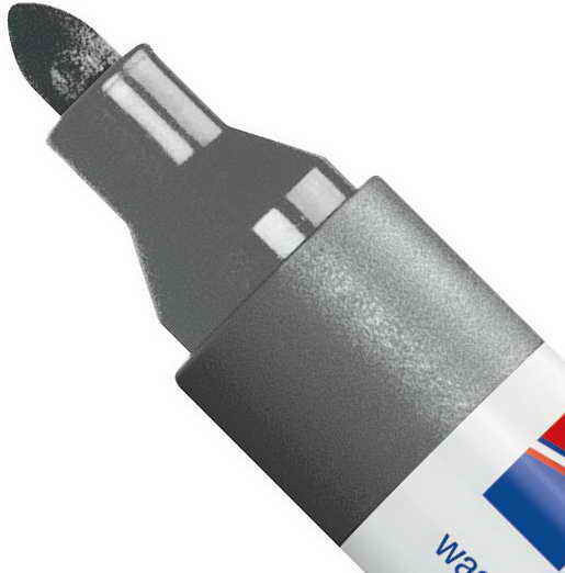 Edding Textile Marker 4500 Marker Wash-resistant Gray for Fabric Στρογγυλή Μύτη