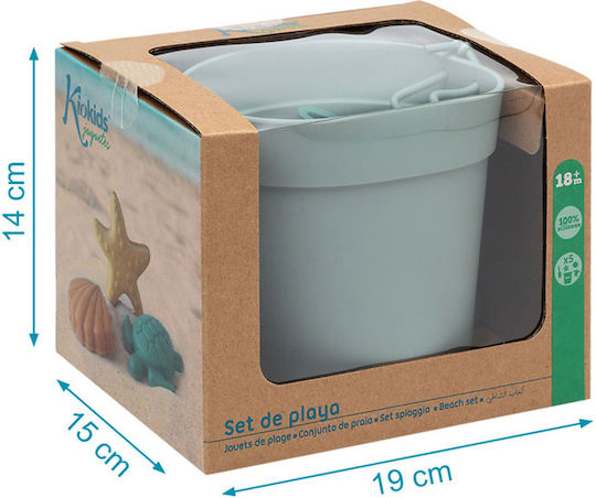 Kiokids Beach Bucket Set with Accessories Green (5pcs)