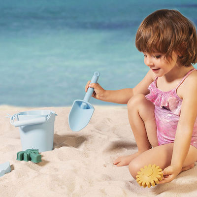 Kiokids Silicone Beach Bucket Set with Accessories Blue (5pcs)