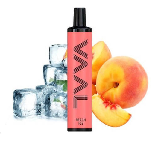 Vaal Țigară Electronică De Unică Folosință 2000 Inhalări Peach Ice Fără Nicotină 5ml Roz