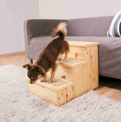 Trixie 1041891 Rampe Autozubehör für Hunde Holztreppe aus Eiche 40X38X45cm