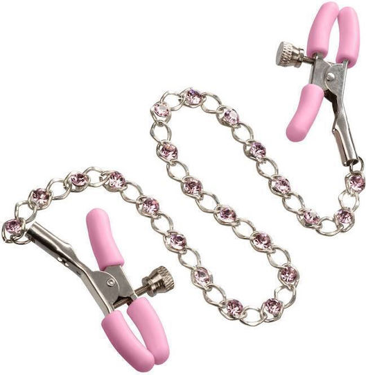 Calexotics First Time Crystal Nipple Teasers Cleme pentru Sfârcuri Pink