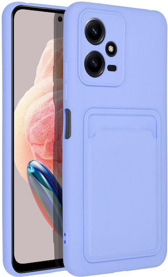 Sonique Card Back Cover Σιλικόνης με Υποδοχή για Κάρτες Λιλά (Redmi Note 12 5G / Poco X5 5G)